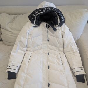 Canada Goose Women's White Puffer Coat